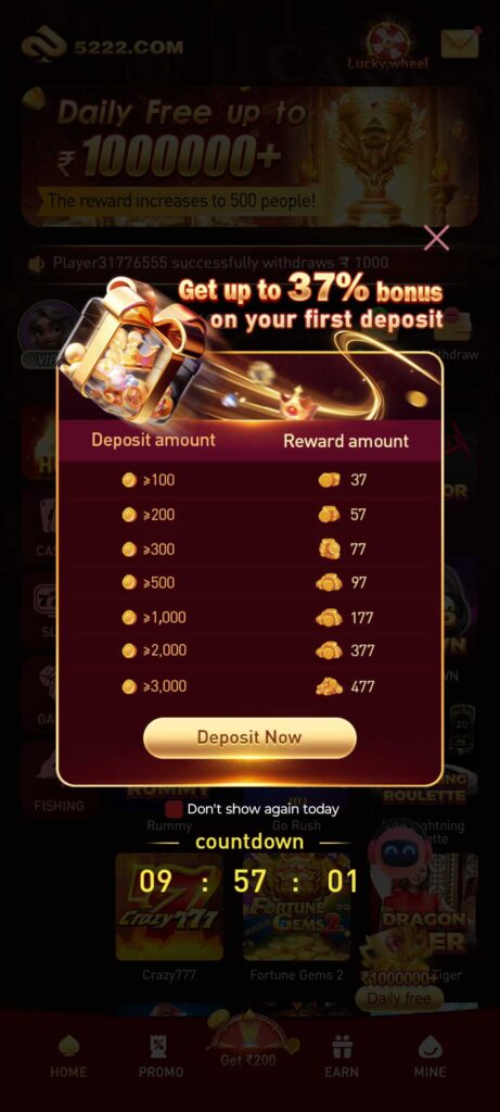 5222 Game App : Download & Get 100% Cash Bonus 1