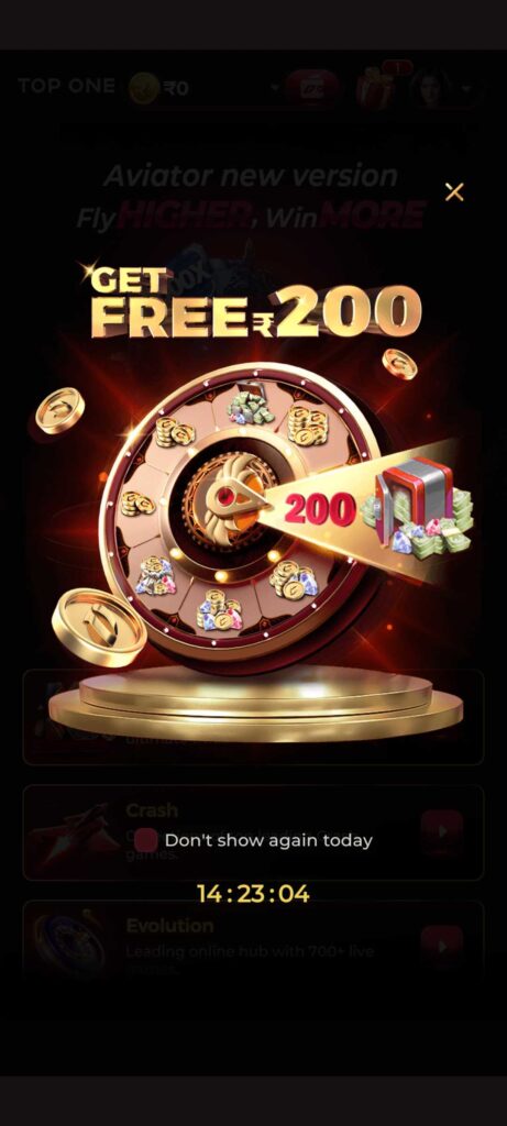 Top One Game Apk Download & Get Rs.427 Free Bonus 1